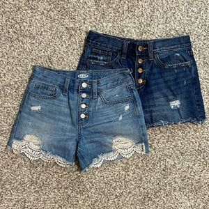 2 pairs of girls oldnavy shorts